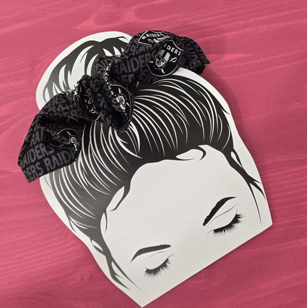 Riders Black Logo Hair Scrunchie